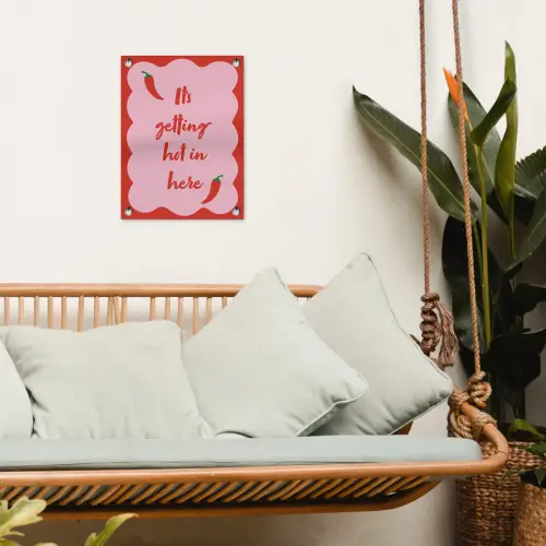Chilipeper - Red - Hot - Quotes tuinposter los doek klein -sfeer7