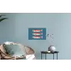 Vissen - Rood - Blauw Muursticker klein -plant