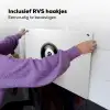 Biljartbal - Getal - Acht - Wit Inductie beschemer met haakjes klein -ky-ophangen-nl