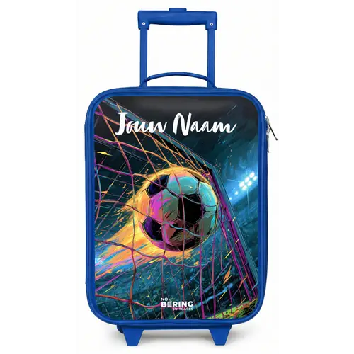 Neon - Net - Voetbal - Kleurrijk Kinderkoffer - Blauw klein -zz3dotto