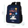 Astronaut - Quote - Planeten - Sterren Rugzak - Zwart middel -productfoto_formaten