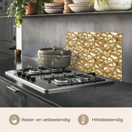 Abstract - Modern - Goud keuken achterwand spatscherm klein 900 -usp_NL