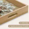 Gezicht - Bloemen - Goud - Abstract Dienblad Rechthoek middel -USP_HandgreepNL