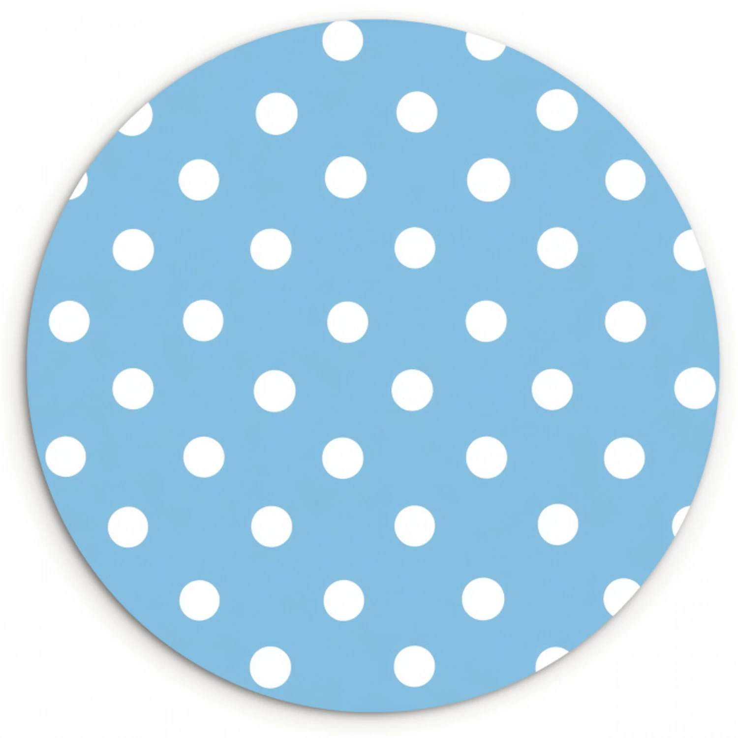 Polka - Dots - Blauw Wandcirkel kunststof plaat 5mm dik klein 188 -3d