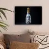 Champagne - Bloemen - Goud - Chique canvas 2cm klein -sfeer1