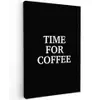 Quotes - Letters - Koffie - Zwart canvas 2cm klein -z3d