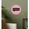 Roze - Tekstwolk - Groen - BLAH BLAH BLAH Wandcirkel behangsticker klein -sfeer2