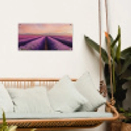 Lavendelveld - Zonsondergang - Paars - Bloemen tuinposter los doek klein -sfeer7