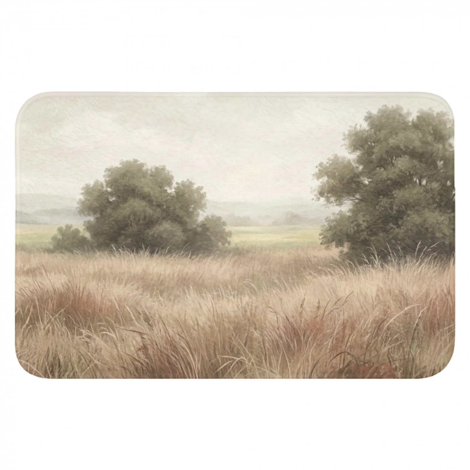 Landschap - Minimalistisch - Beige Badmat klein -3d