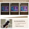 Tijger - Kleurrijk - Rook - Dieren Light Box met batterij (Wandlamp kind) middel -USP_dimbaarNL