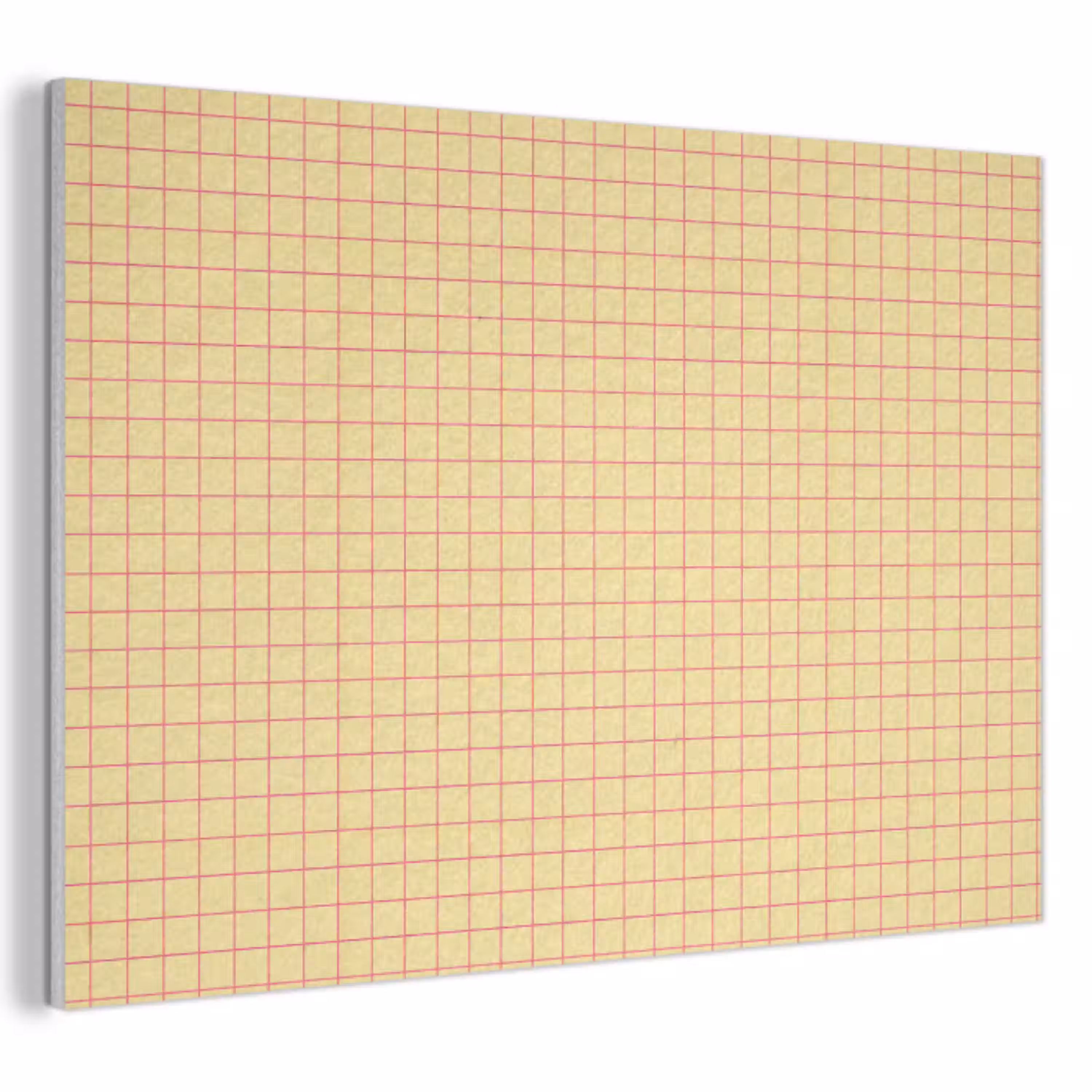 Ruitjes - Grid - Minimalistisch - Geel - Roze PET vilt klein 837 -3d