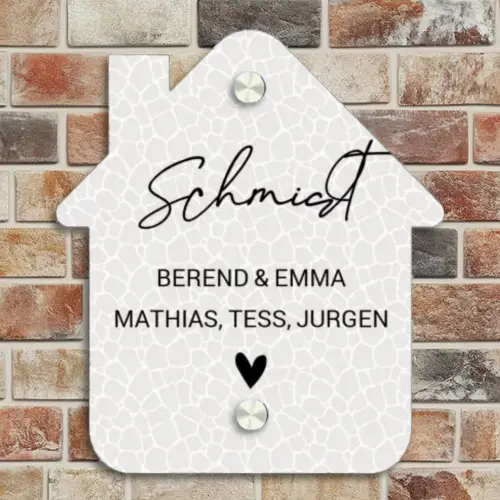 Lichte mozaïek - Sierlijk Naambord Huisje klein -sfeer6