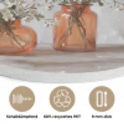 Vazen - Bloemen - Oranje Akoestische PET Vilt - Rond klein -closeup_DE