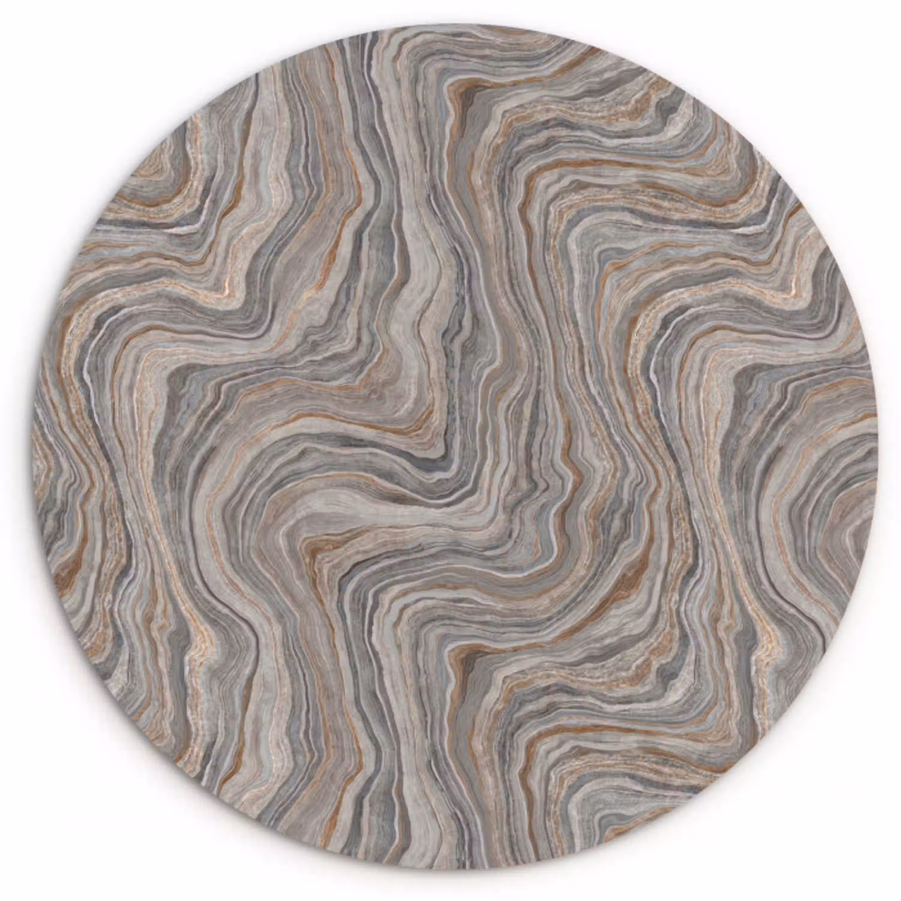 Patroon - Textuur - Grijs Wandcirkel kunststof plaat 5mm dik klein 188 -3d