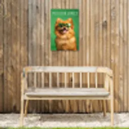 Hond - Zonnebril - Valentijn - Love Tuinposter op houten frame 2 cm dik klein -sfeer4