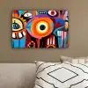 Abstract - Gezicht - Kleurrijk canvas 2cm klein -sfeer3