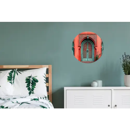 Lantaarn - Deur - Turquoise Wandcirkel aluminium klein -slaapkamer
