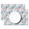 Kerst - Sneeuwpop - Winter - Kerstbomen - Feest Placemat vinyl groot -zzsfeer2_Kitchenyeah-website
