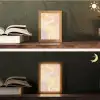 Golvende vormen - Abstract - pastel Light Box met kabel (Tafellamp) klein -sfeer3