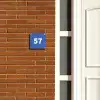 Kobaltblauw - Traditioneel Naambord Vierkant klein -sfeer3-XS