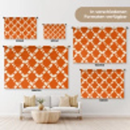 Oranje - Ruitpatroon - Wit Wandkleed katoen klein 269 -tsfeer8_DE