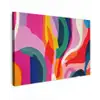Vormen - Golvend - Abstract - Felroze canvas 2cm klein -z3d