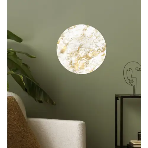 Marmer - Goud - Structuur Wandcirkel behangsticker klein 186 -sfeer2