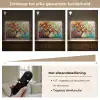 Boom - Abstract - Kleurrijk - Bloemen Light Box met batterij (Wandlamp) middel -USP_dimbaarNL