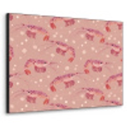 Garnalen - Stippen - Roze Textielframe zwart klein 947 -3d