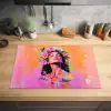 Portret - Bloemenkroon - Vrouw Inductie beschermer vinyl 3mm klein -sfeer5