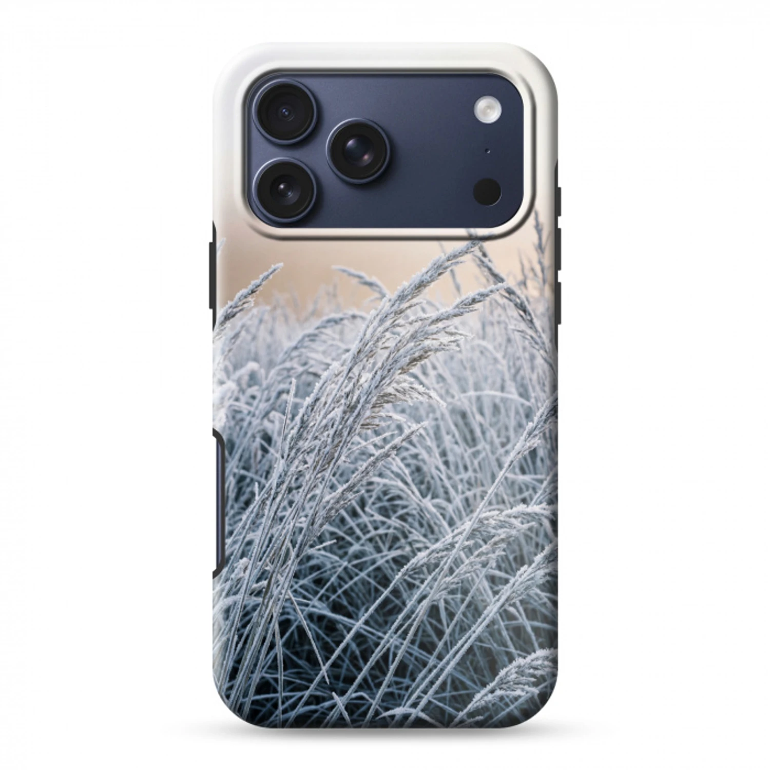 Rijp - Gras - Kristallen - Winter - Minimalistisch Toughcase MagSafe Apple iPhone 17 Pro Max klein -3d
