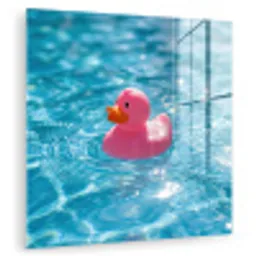 Badeend - Dobberend - Roze plexiglas 5mm klein -zzzproduct_nieuw