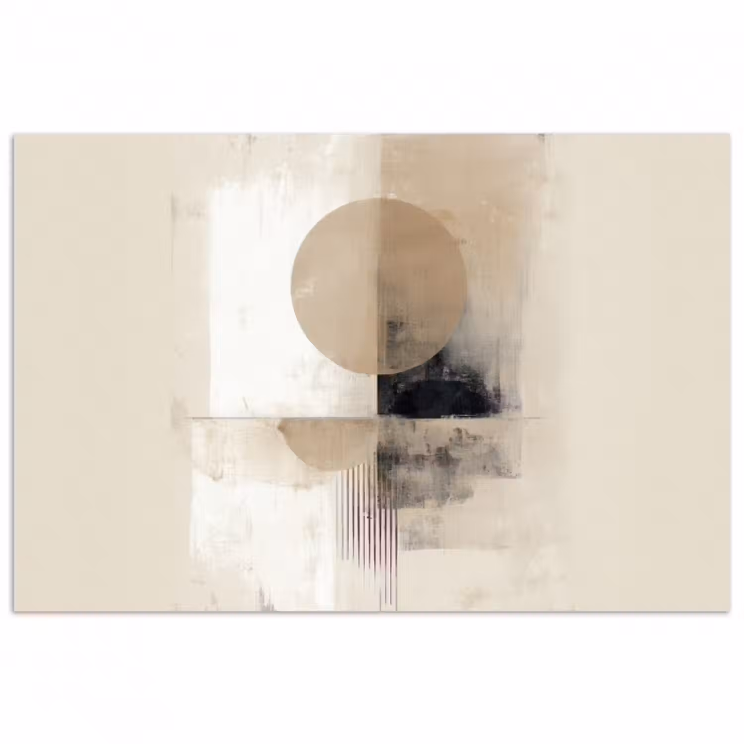 Poster - Kreis - Zusammensetzung - Tiefe - Beige