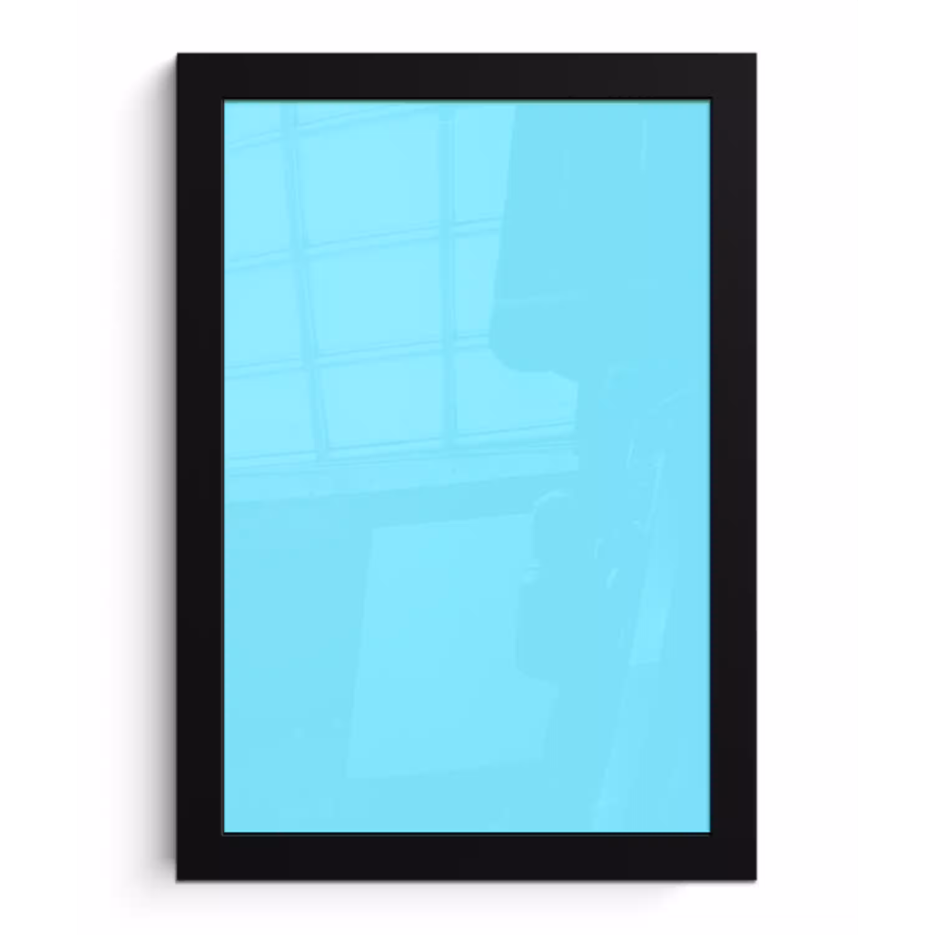 Electric - Cyan - Blauw fotolijst zwart zonder passe partout klein 224 -3d