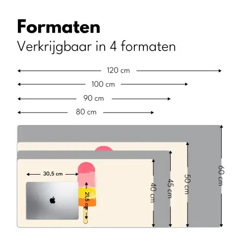Waterijsje - Retro - Stokje - Roze Muismat XXL klein -sfeer5