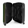 Donkerbruin slangenhuid met symmetrische schubstructuur NBS - Handbagage koffer - Kinderen Unisex middel -binnenkant