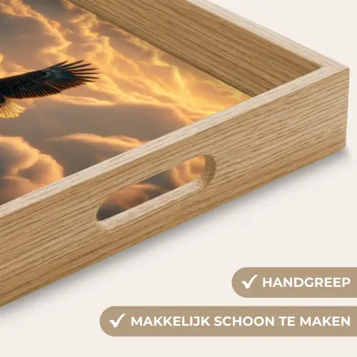 Adelaar - Wolken - Zon Dienblad Rechthoek middel -USP_HandgreepNL