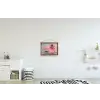 Doorkijk - Strand - Palmboom - Tropisch textielposter latten blank klein -kinderkamer