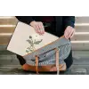 Bloem - Wit - Vaas - Quote laptophoes neopreen klein -tas