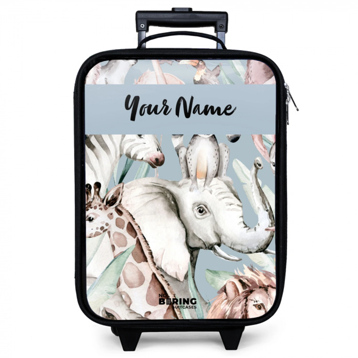 Jungle in Lichte Kleuren Kinderkoffer - Zwart klein -zzz_website3d