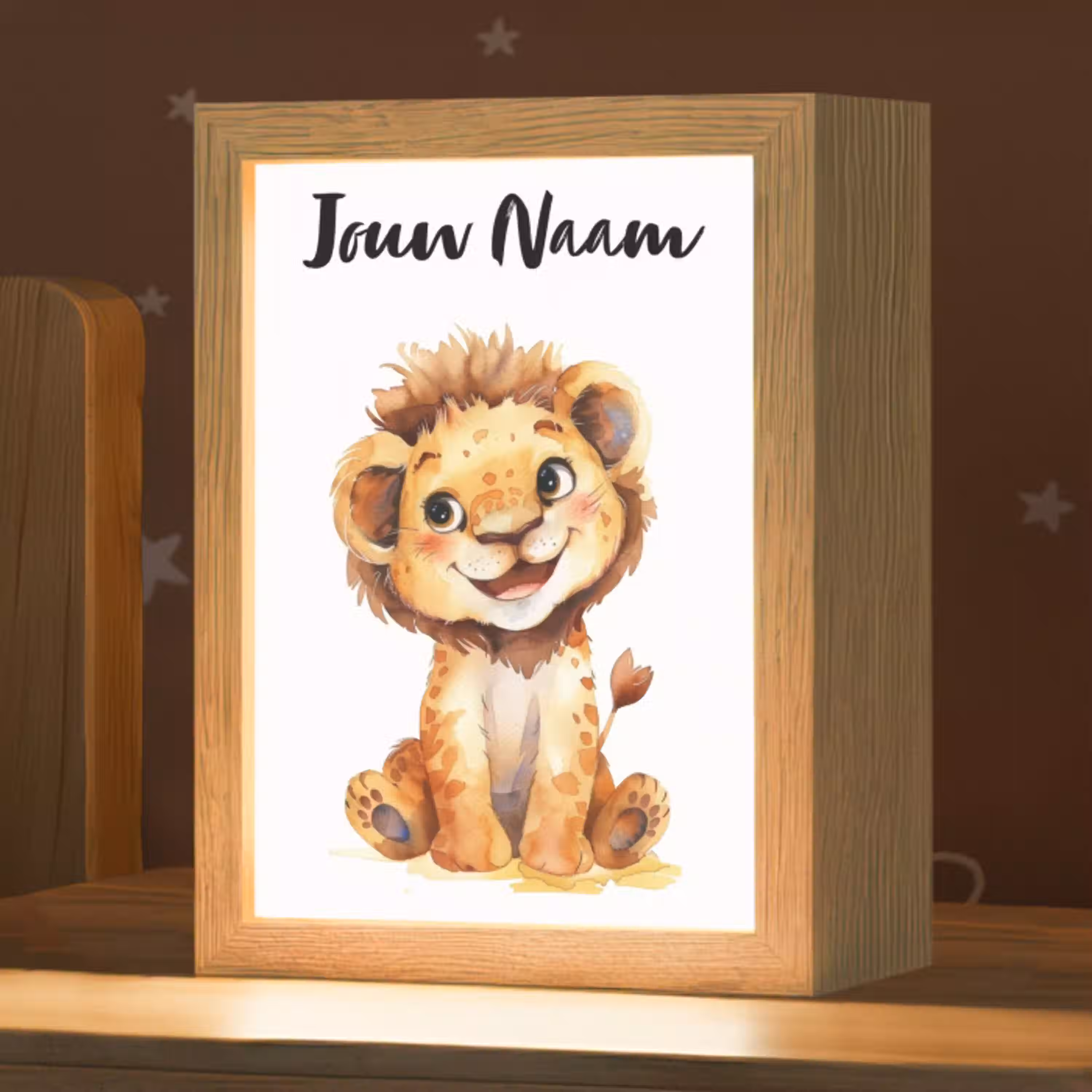 Leeuw - Baby dier Light Box met kabel (Kinderlampje) klein -zzz_3d_website