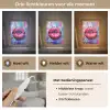 Graffiti - Lippen - Felroze - Geschilderd Light Box met kabel (Tafellamp) klein -USP_lichtkleurNL