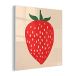 Aardbei - Rood - Modern - Boho plexiglas 5mm klein -z3d