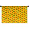 Geel - Aardbei - Patroon Wandkleed katoen klein 269 -zz3d