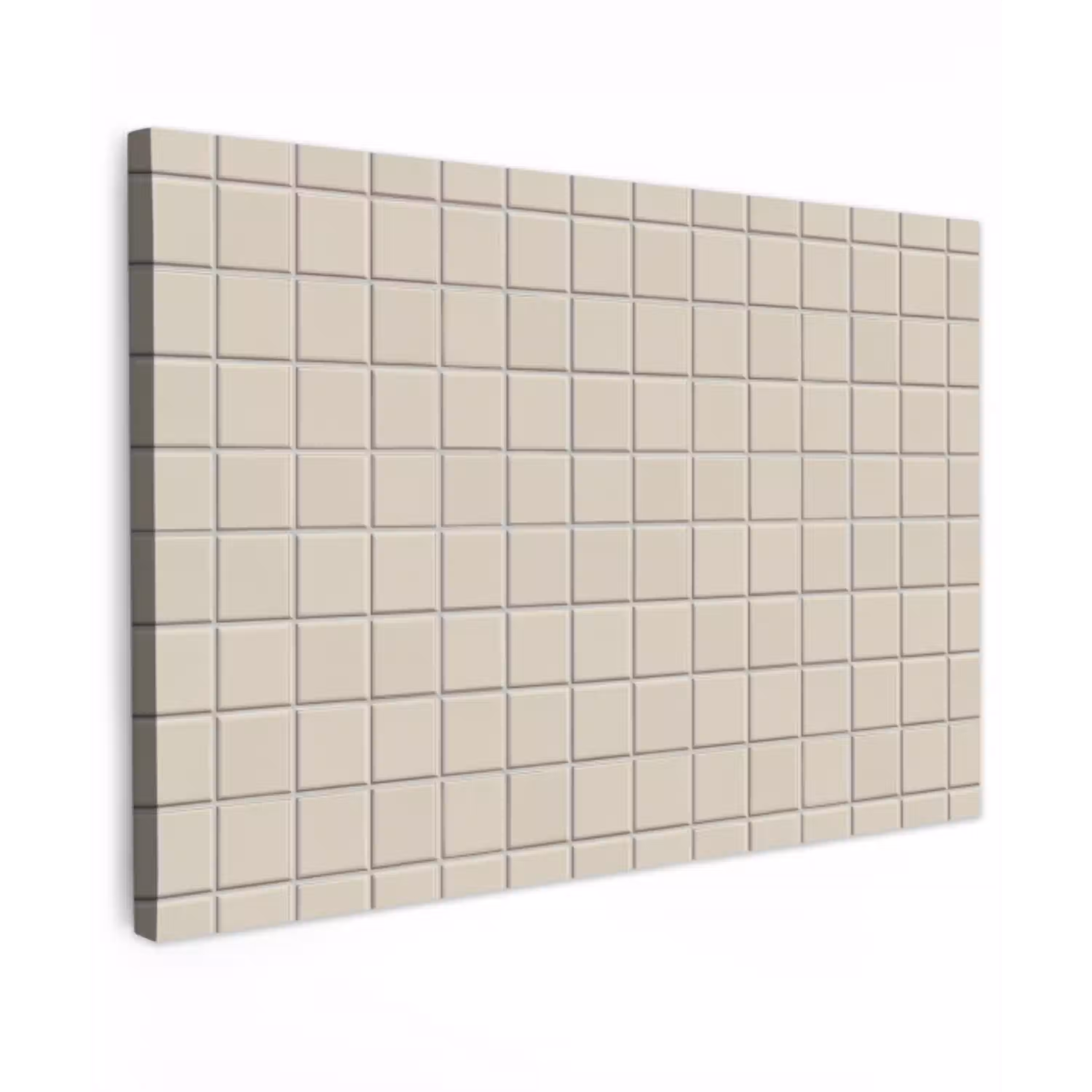 Patroon - Tegels - Taupe Tuinposter op houten frame 2 cm dik klein 845 -3d