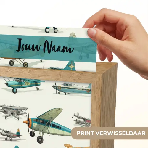 Vliegtuig - Blauw - Kinderen - Jongen - Oranje Light Box met kabel (Kinderlampje) klein -USP_websiteprintNL