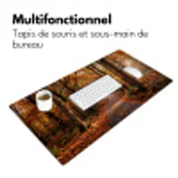 Bospad - Herfstbos - Bladeren - Oranje - Nostalgisch Muismat XXL klein -zsfeer4_frans