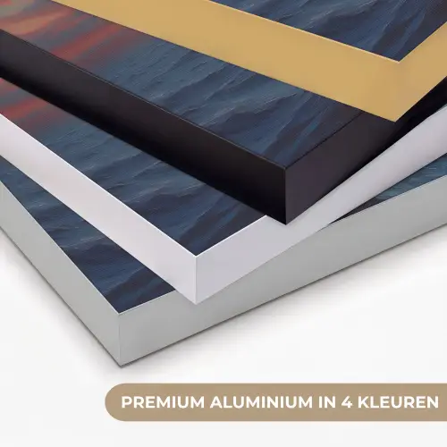 Meeuwen - Zonsondergang - Zee - Wolken Textielframe zwart klein -USP_kleurenNL
