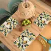 Vrouw - Mand - Citroenen - Bladeren Placemat vinyl groot -zzsfeer5_Kitchenyeah-website