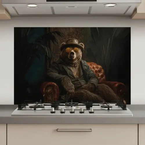 Beer - Bruin - Pak - Hoed keuken achterwand spatscherm klein -3d_website